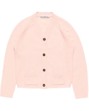 Acne Studios Cashmere V-Neck Cardigan - Pink