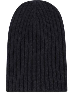 Aragona Ribbed-Knit Cashmere Beanie Hat - Blue
