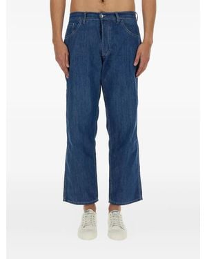 YMC Jean À Coupe Cinq Poches - Bleu