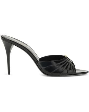 Saint Laurent 90Mm Babylone Mules - Black