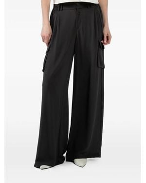 JACOB LEE Cassandre Cargo-pocket Trousers - Black