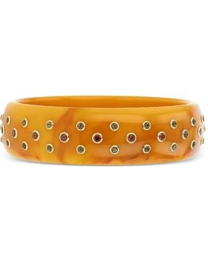 Mark Davis 18K Quartz And Garnet Bangle - Orange