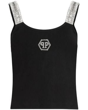 Philipp Plein Tanktop Verfraaid Met Stras - Zwart