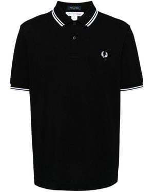 Comme des Garçons Embroidered Logo Polo Shirt - Black