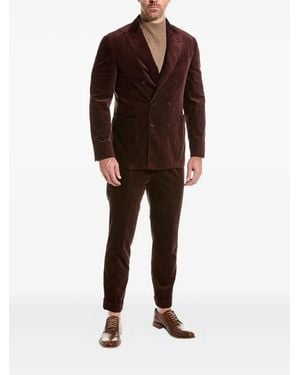 Brunello Cucinelli Traje con doble botonadura - Marrón