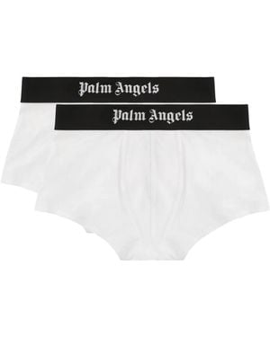 Palm Angels Logo-Waistband Boxers (Pack Of Two) - Black