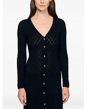 Sandro Beaded Knit Maxi Dress in Blue | Lyst UK