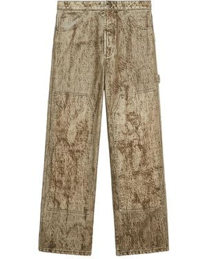 1989 STUDIO Distressed Cargo Pants - Natural