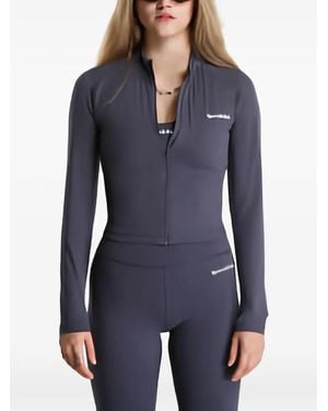 Sporty & Rich Logo Zip-Front Jacket - Blue
