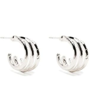 Alighieri The Child's Pose Hoop Earrings - White