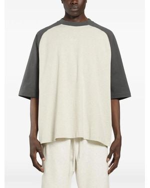 Fear Of God Logo-Embroidered T-Shirt - Natural