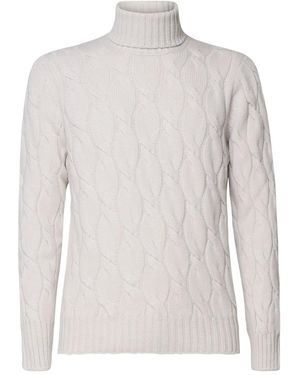 Giuliano Galiano Cable-Knit Turtleneck Jumper - White