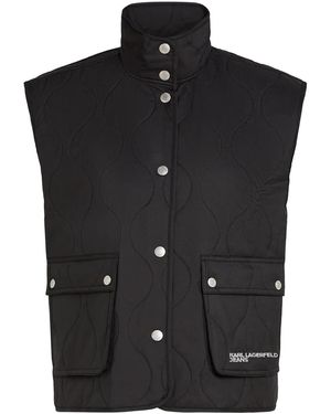 KARL LAGERFELD Quilted Vest - Black