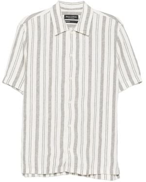 Marc O' Polo Stripe-Pattern Shirt - White