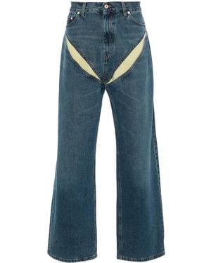 Y. Project Evergreen Jeans Met Uitgesneden Detail - Blauw