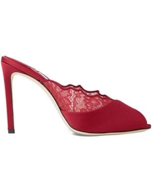 Jimmy Choo Brigitte 100 Mules - Red
