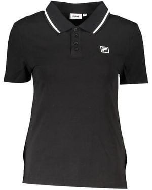 Fila Logo-Patch Polo Shirt - Black