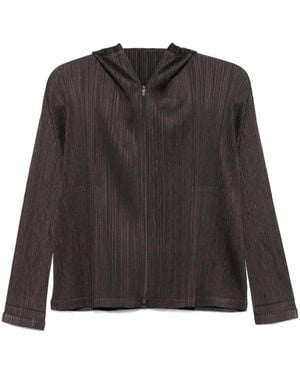 Pleats Please Issey Miyake December パーカー - ブラック