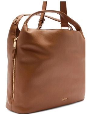 Liu Jo Large Hobo Bag With Strap - Brown