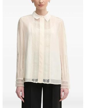 MARC AUREL Laddered Shirt - White