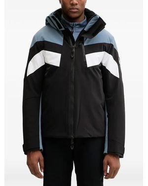 EA7 Colour-Block Hooded Ski Jacket - Black