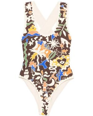 ALÉMAIS Maillot De Bain Maroc À Brides Croisées - White