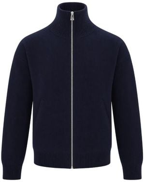 Axel Arigato Logo-Patch Zip-Up Jumper - Blue