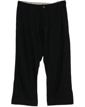 Ziggy Chen Pleated Straight-Leg Trousers - Black