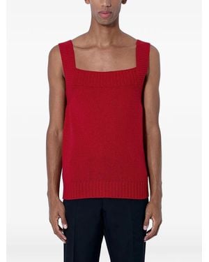 Prada Shetland Wool Tank Top - Red