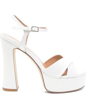 Chantal 130Mm Satin Sandals - White