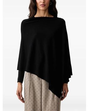 DKNY Asymmetric Fine-Knit Top - Black