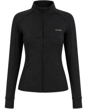Guess Sudadera Con Cremallera - Negro