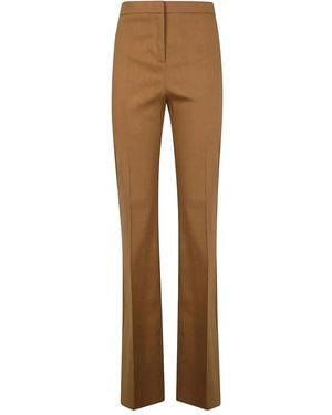 Pinko Pollo Linen Stretch Pants - Brown