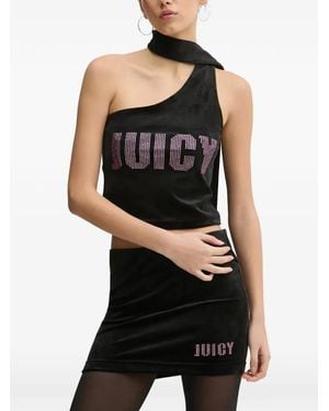 Juicy Couture Logo-Print Top - Black