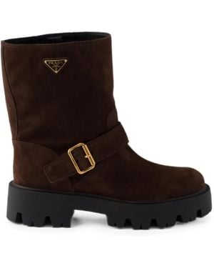 Prada Suede Boots - Black