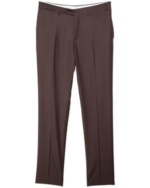 Canali Belt-Loop Pocket Pants - Brown