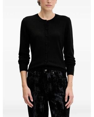 Sisley Cardigan À Col Rond - Black