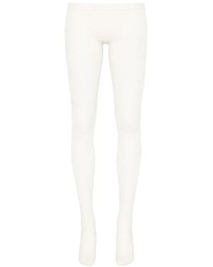 McQueen Strumpfhose Mit Spitze - Weiß