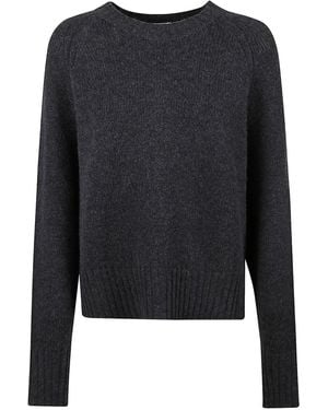 Allude Raglan-sleeve Jumper - Black