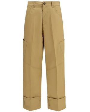 True Royal Nina Cuffed Cargo Pants - Natural