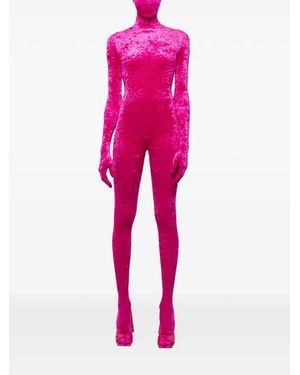 Vetements Velvet Jumpsuit - Pink