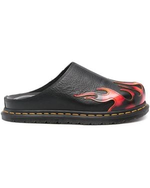 Dr. Martens San Mule Flame Mules - Black