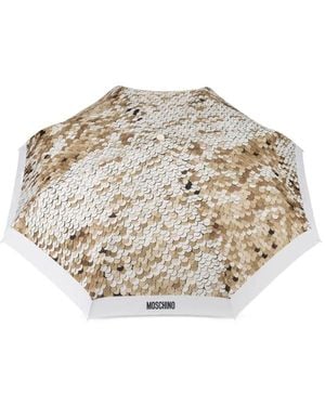 Moschino Sequin-Print Umbrella - White