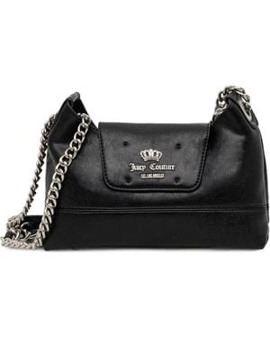Juicy Couture Chain Logo Shoulder Bag - Black