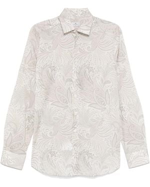 Etro Overhemd Met Bloemenprint - Wit