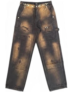 THUG CLUB Paneled Pants - Gray
