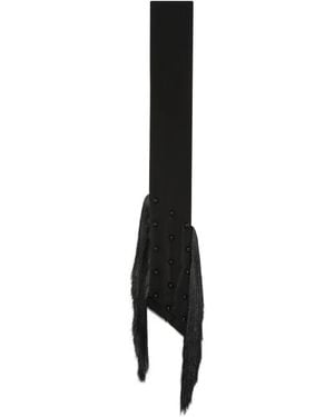 Carven Fringed Scarf - Black