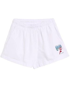 Sporty & Rich Elasticated-Waistband Shorts - White