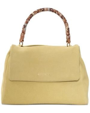 Orciani Floral-Handle Tote Bag - Metallic