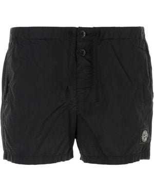 Stone Island Shorts Con Coulisse - Nero